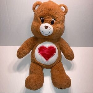 Build A Bear Workshop  Plush 18" TenderHeart Care Bear Tan Embroidered BAB 2015